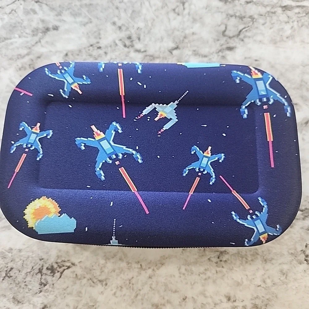 Zipit® Storage/Pencil Box‎ Blue with Gray Robot/Controller Player 1 Video Game
